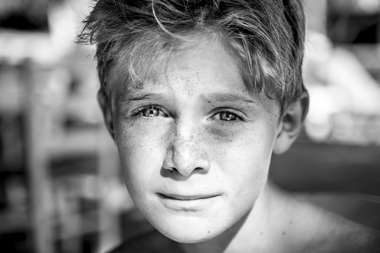 Image - child freckles satisfied young