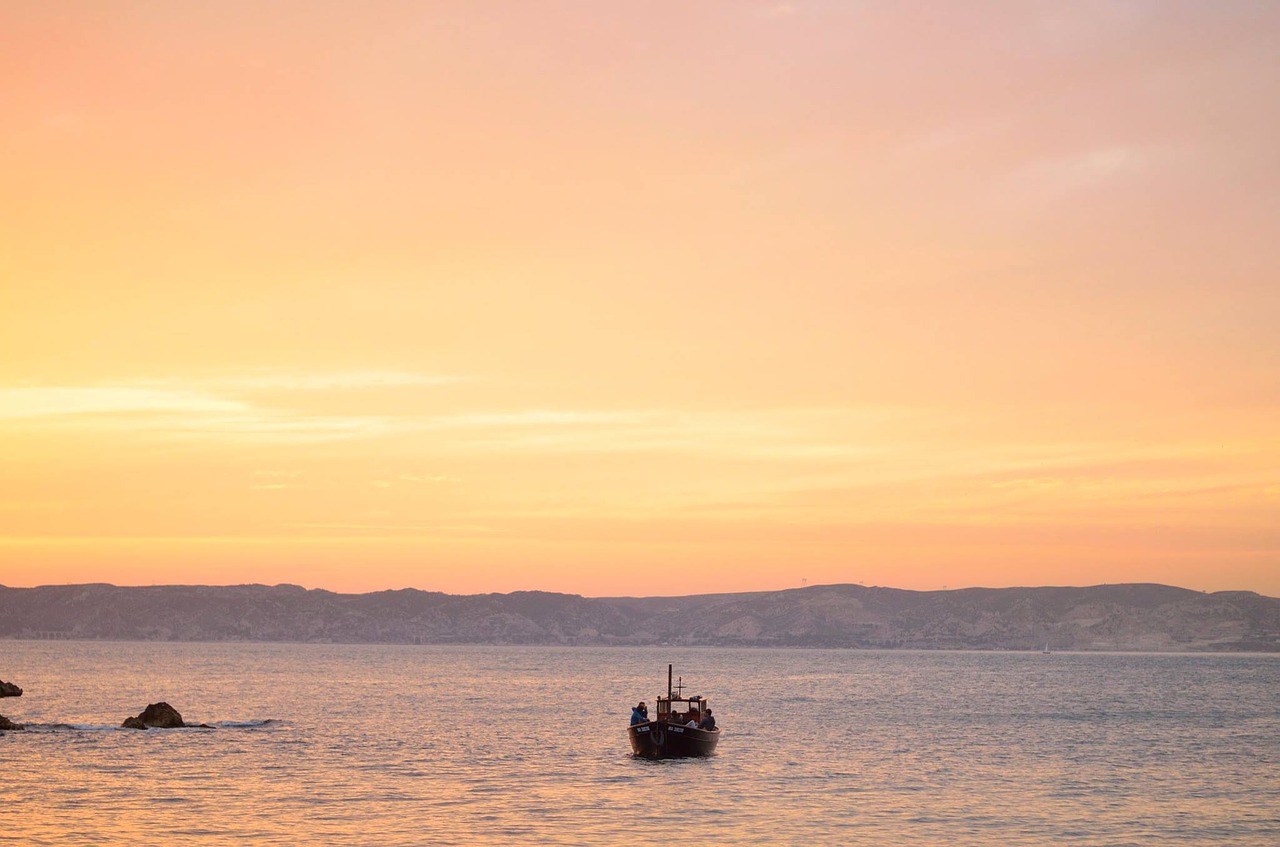 Image - sea mediterranean boat twilight