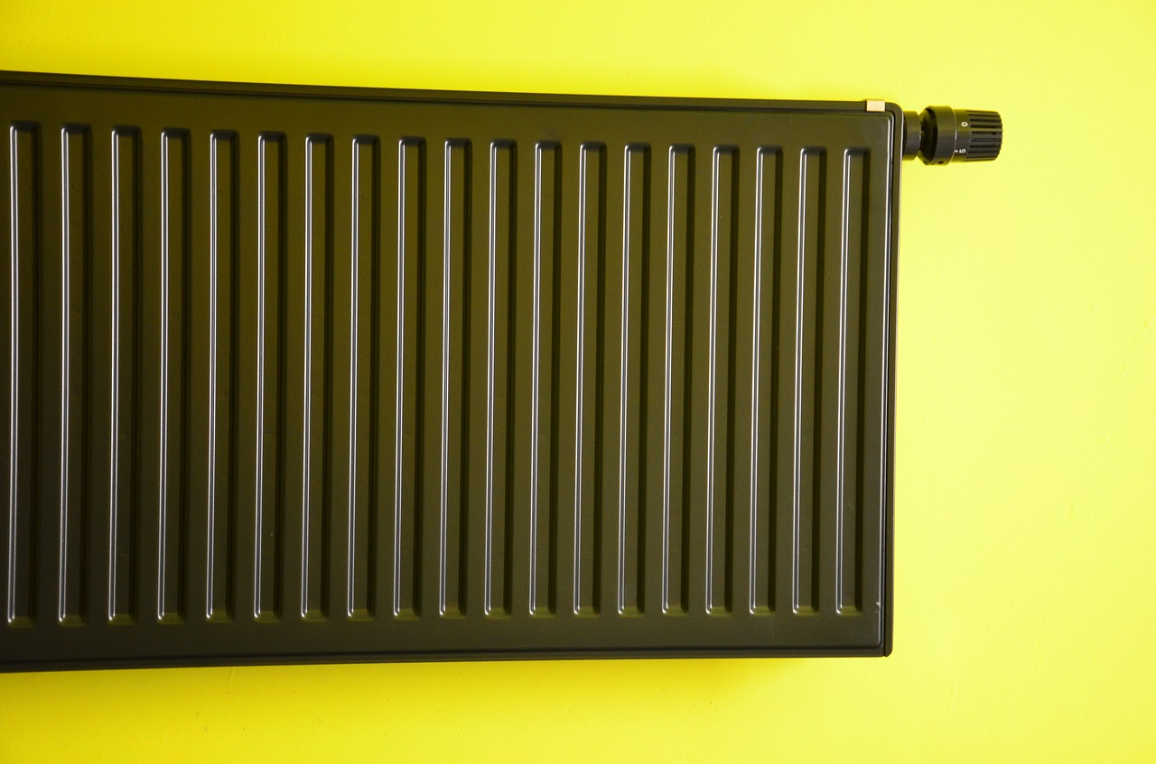 Image - radiator heating green wall neon