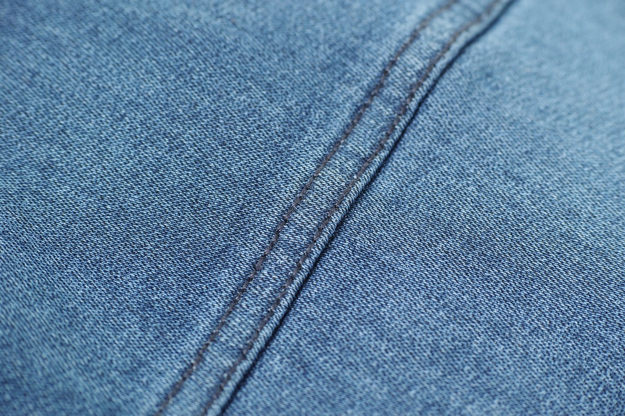 Image - blue denim sewing fabric textile