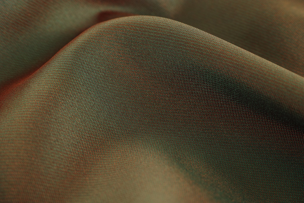 Image - green red fabric textile macro