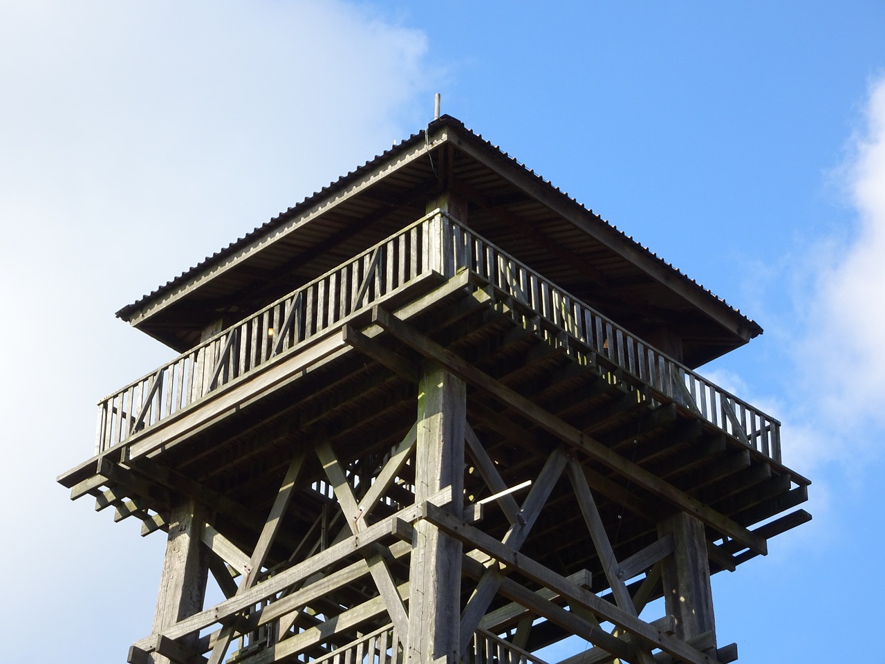 Image - tourist tower wood air cloud blue