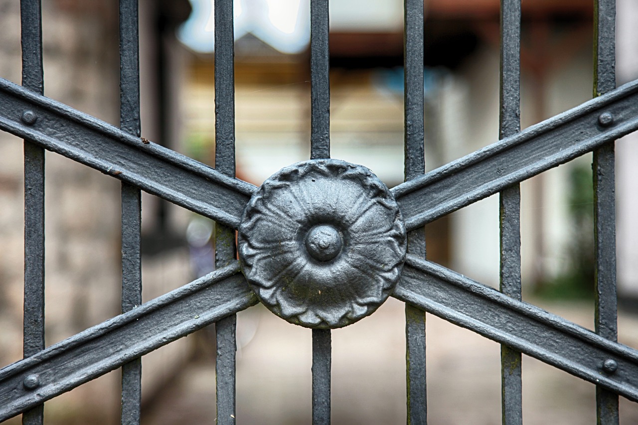 Image - fence iron grid metal old