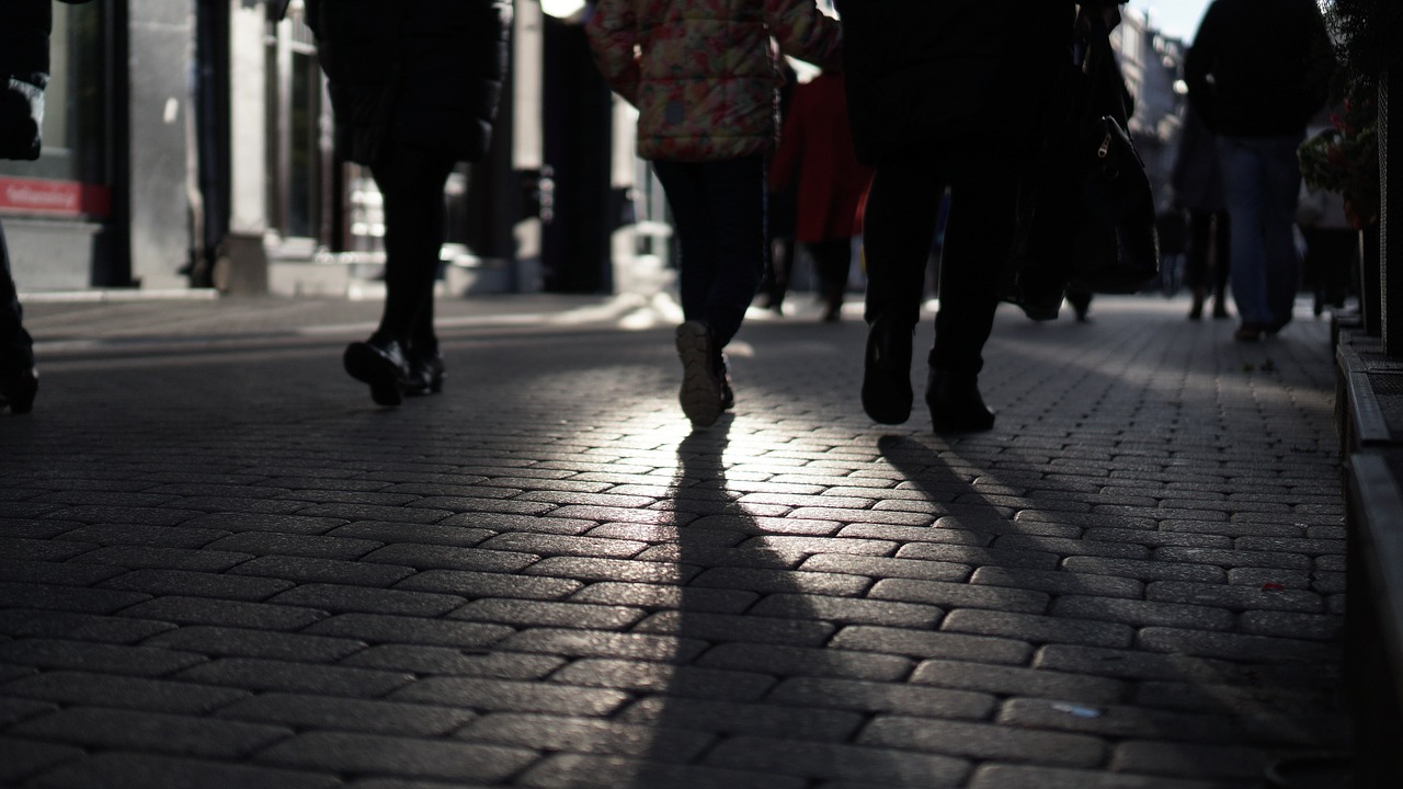 Image - city riga human people walk