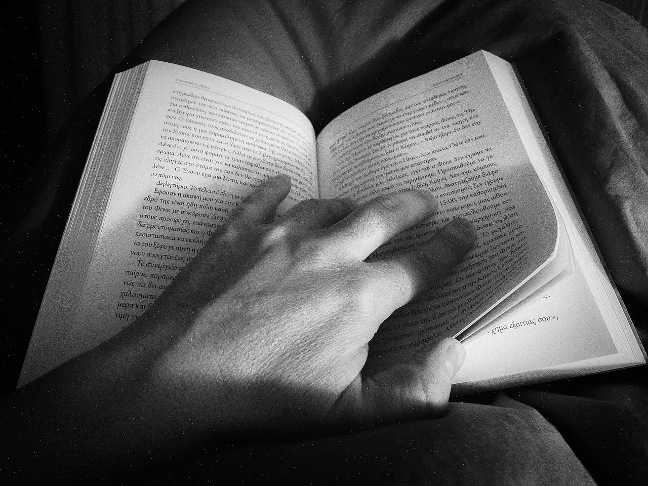 Image - book hand reading learning study