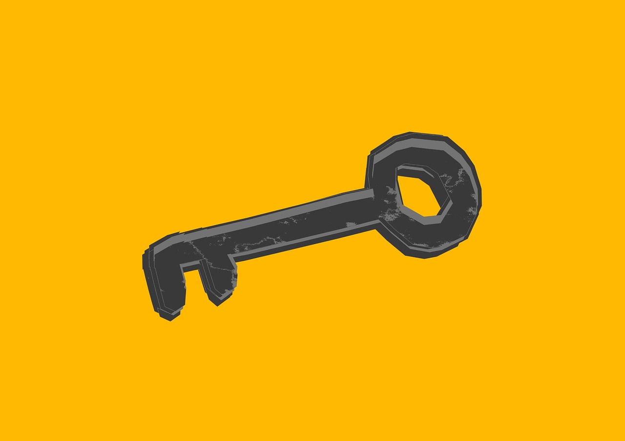 Image - key silhouette icon rusty key