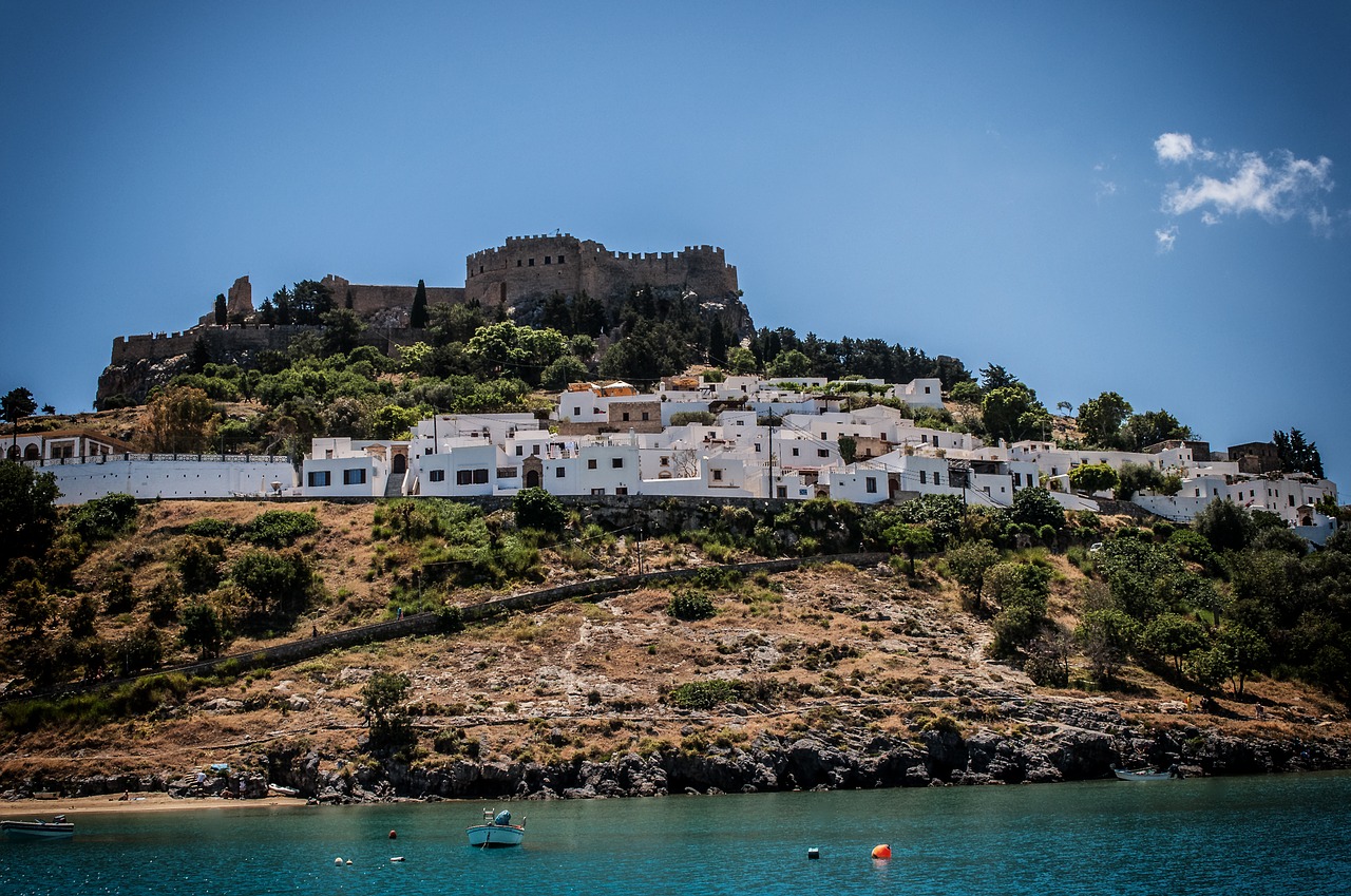 Image - captain s houses lindos rhodes sea