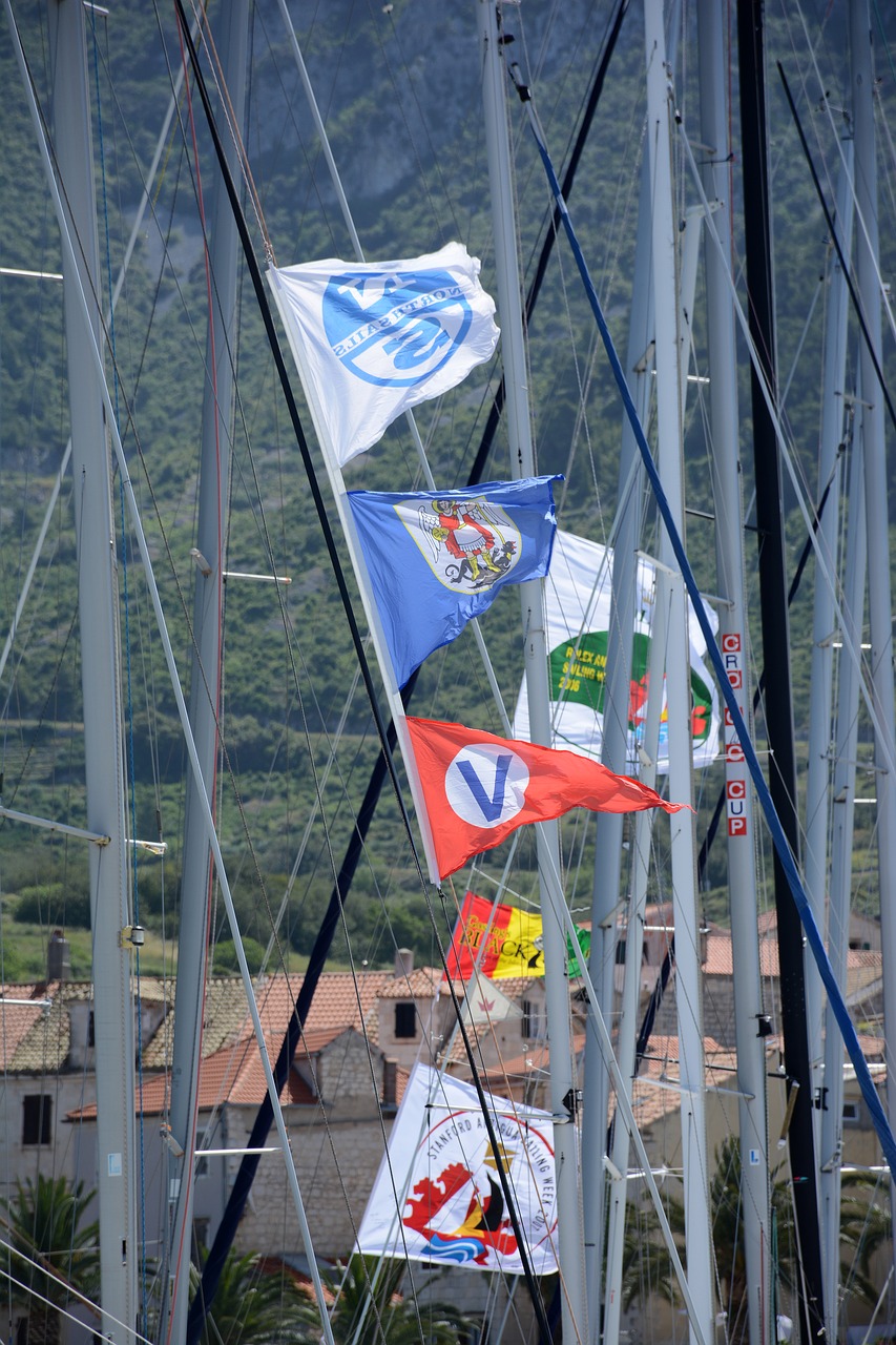 Image - flags boat sailing ship travel