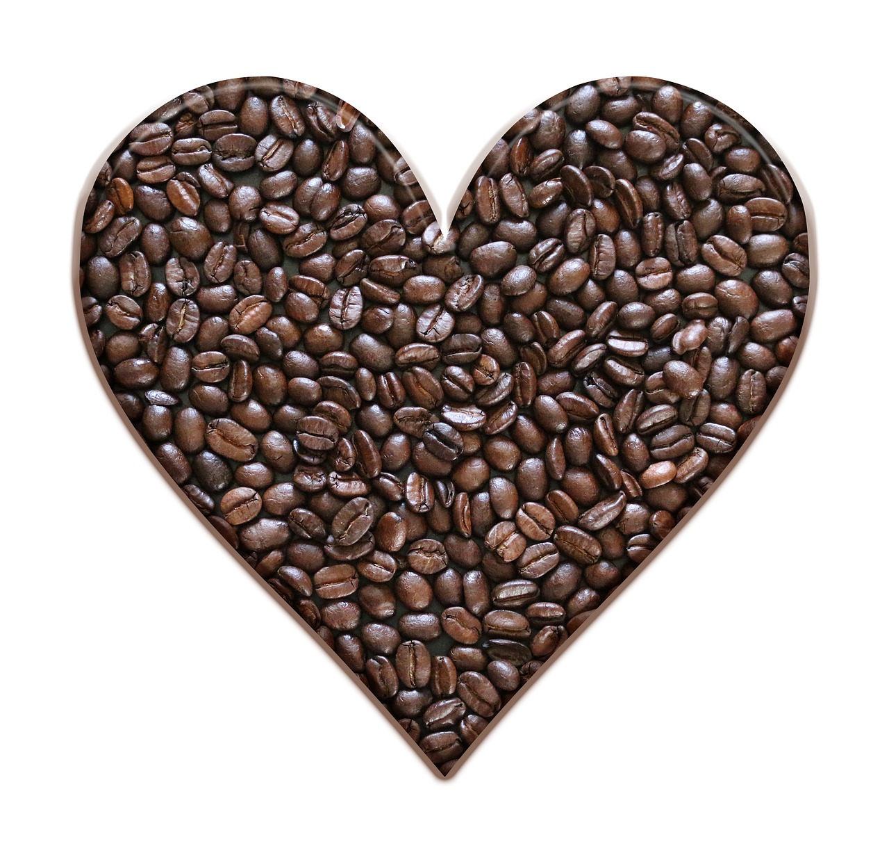 Image - coffee beans heart coffee brown