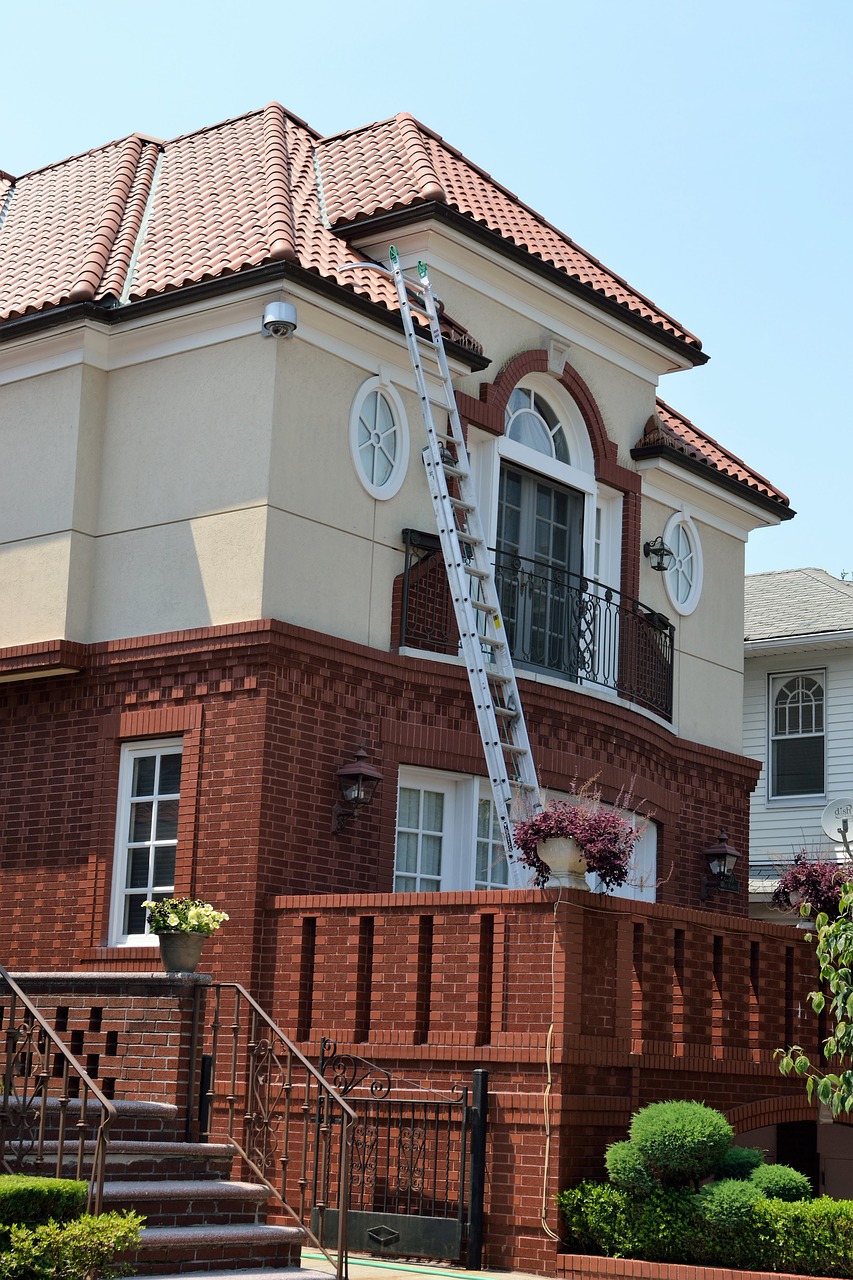 Image - home ladder roofing house