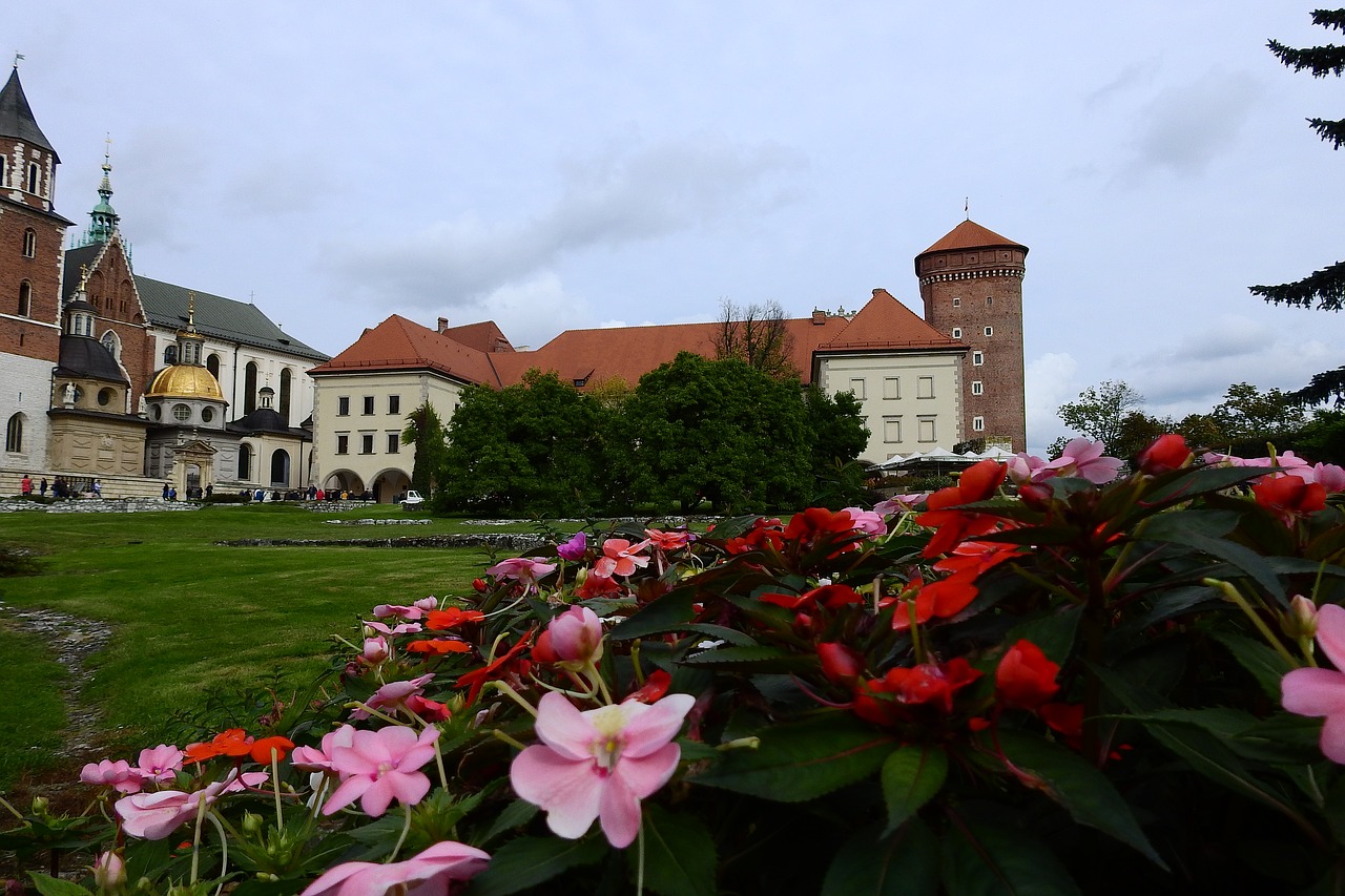 Image - kraków wawel architecture flowers