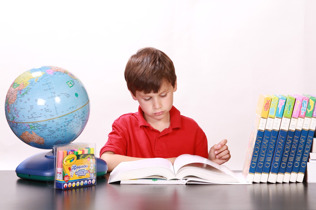 Image - boy reading studying books