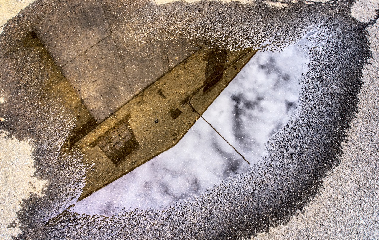 Image - mirroring puddle puddle photography