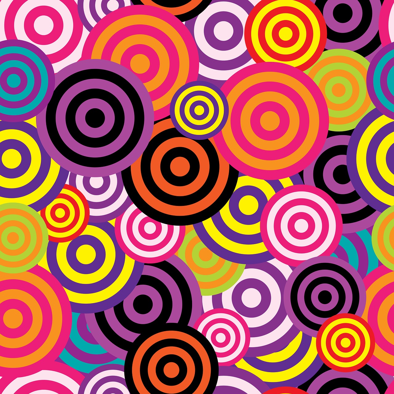 Image - abstract circles background retro