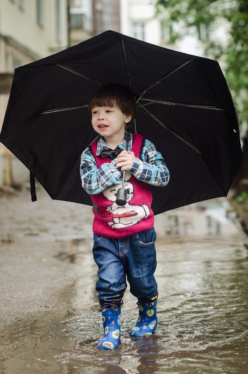 Image - umbrella puddle kid baby kids boy