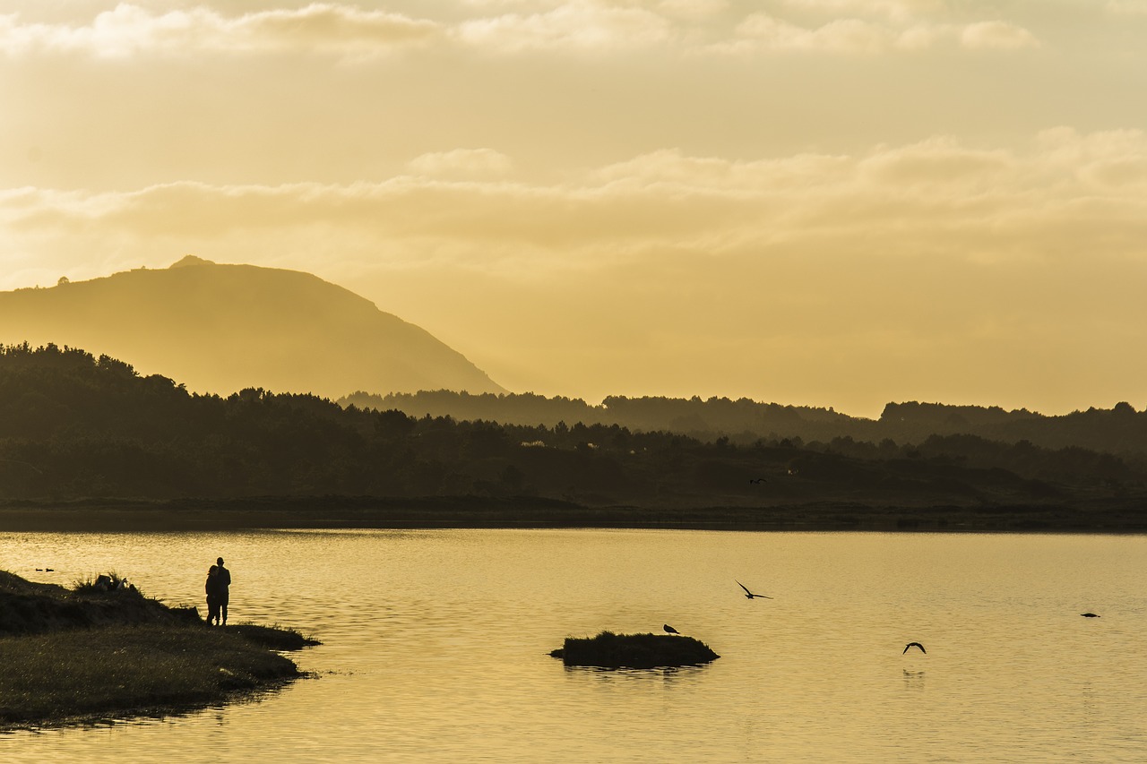 Image - sunset mountain valdoviño galicia