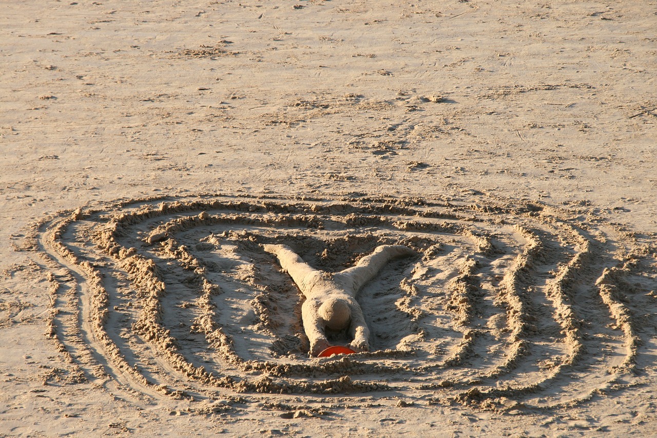 Image - sand man beach legs person