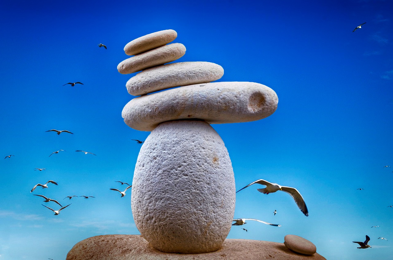 Image - stone zen peace balance therapy