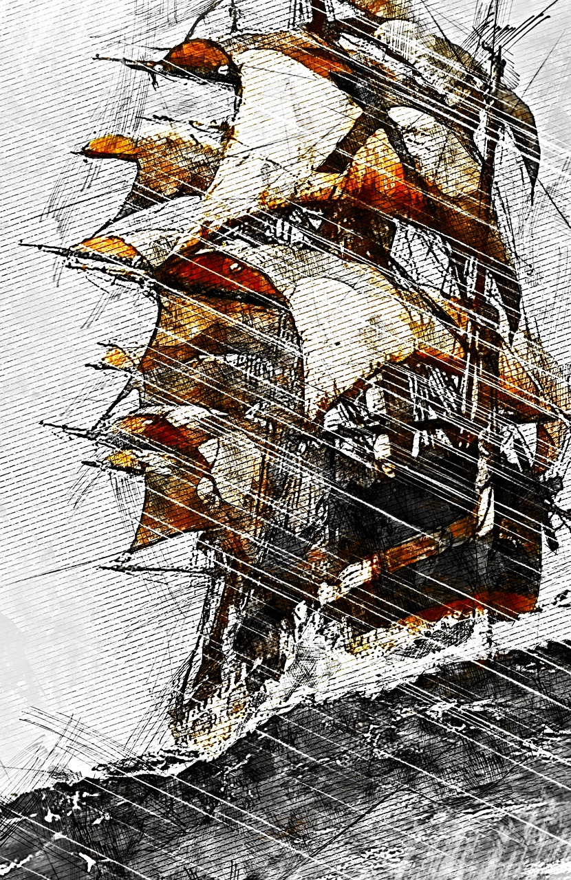 Image - sailing ship mast boat sea