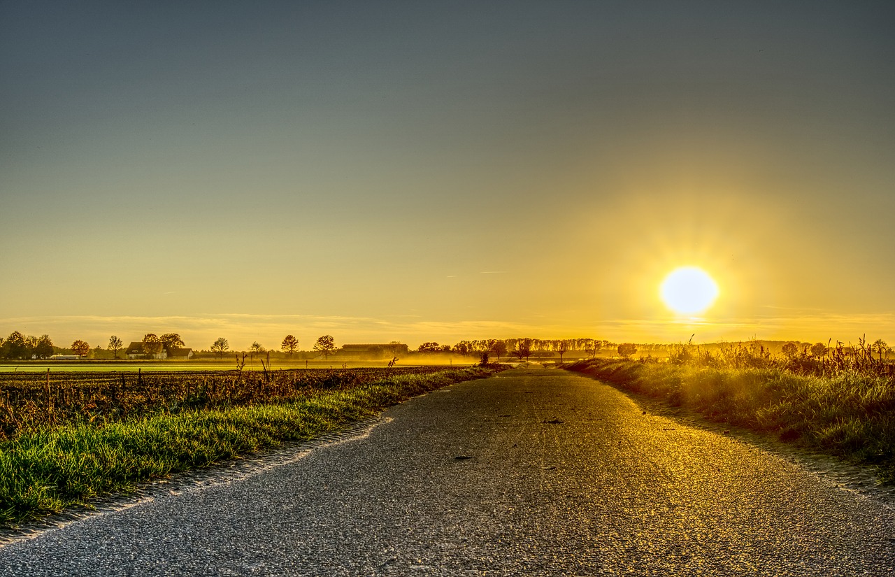 Image - sunset mood lighting sunbeam sky