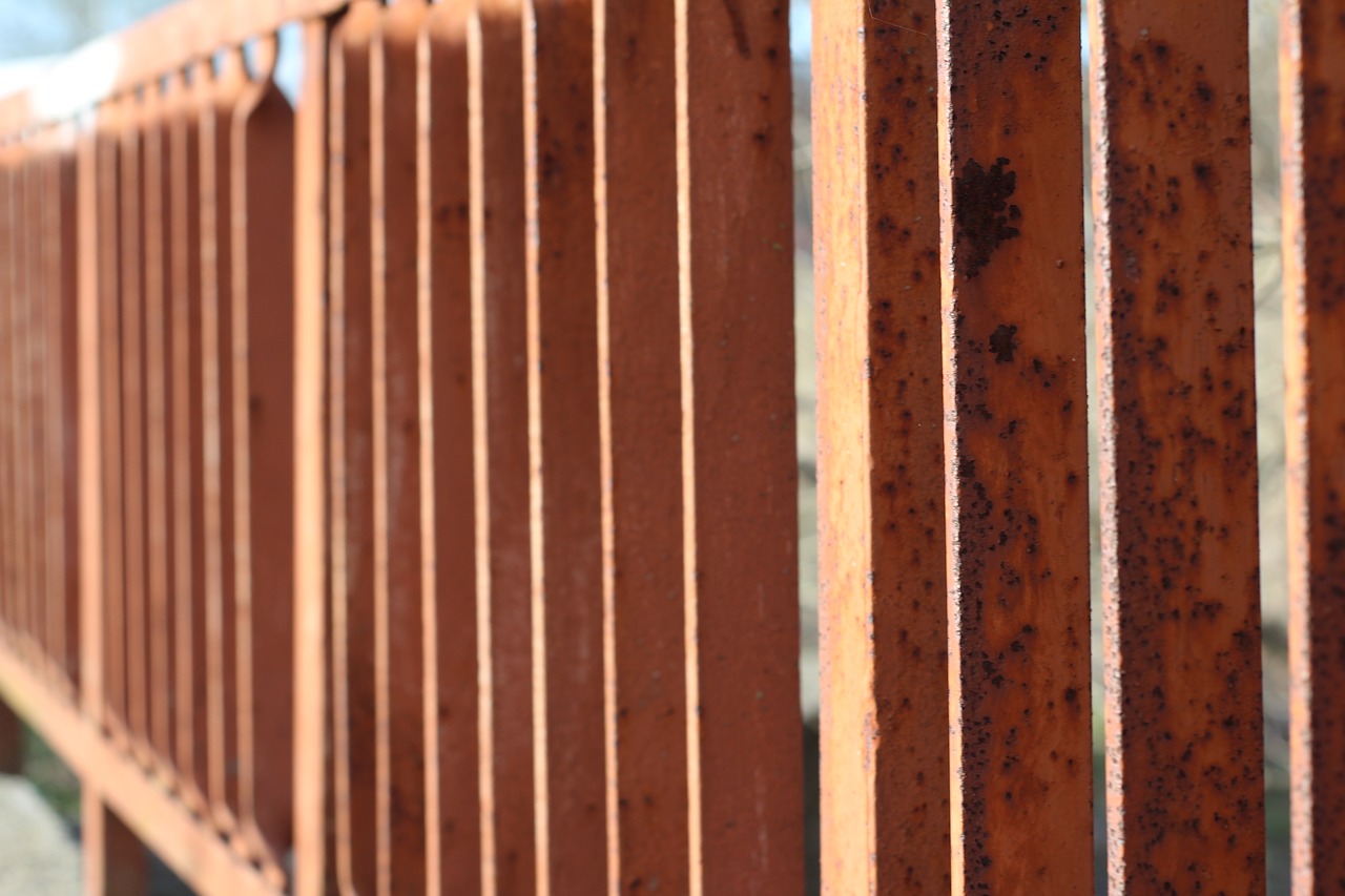 Image - fence rust bridge iron paint