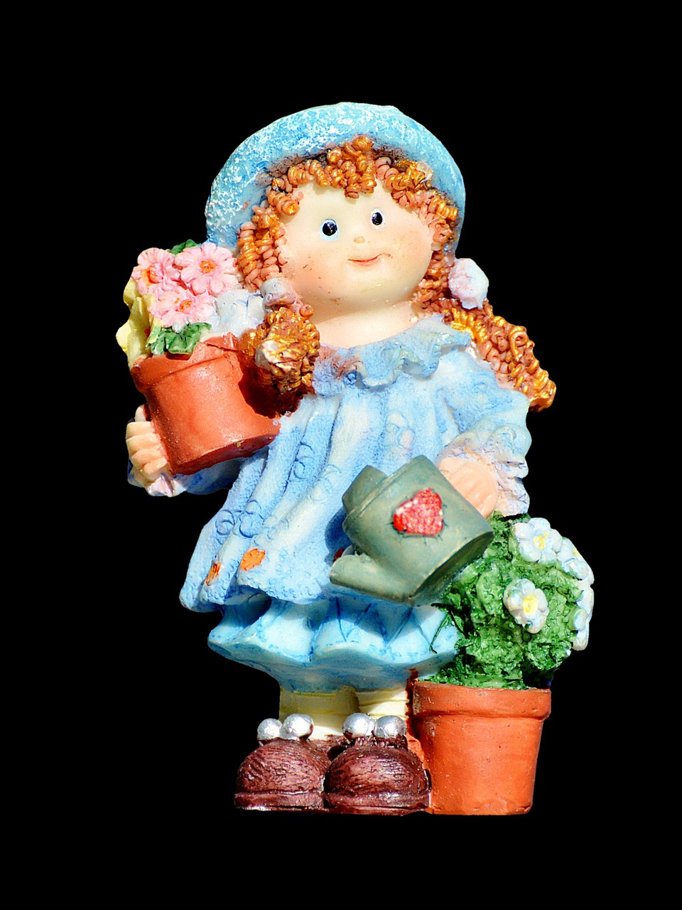 Image - girl doll gardener figure