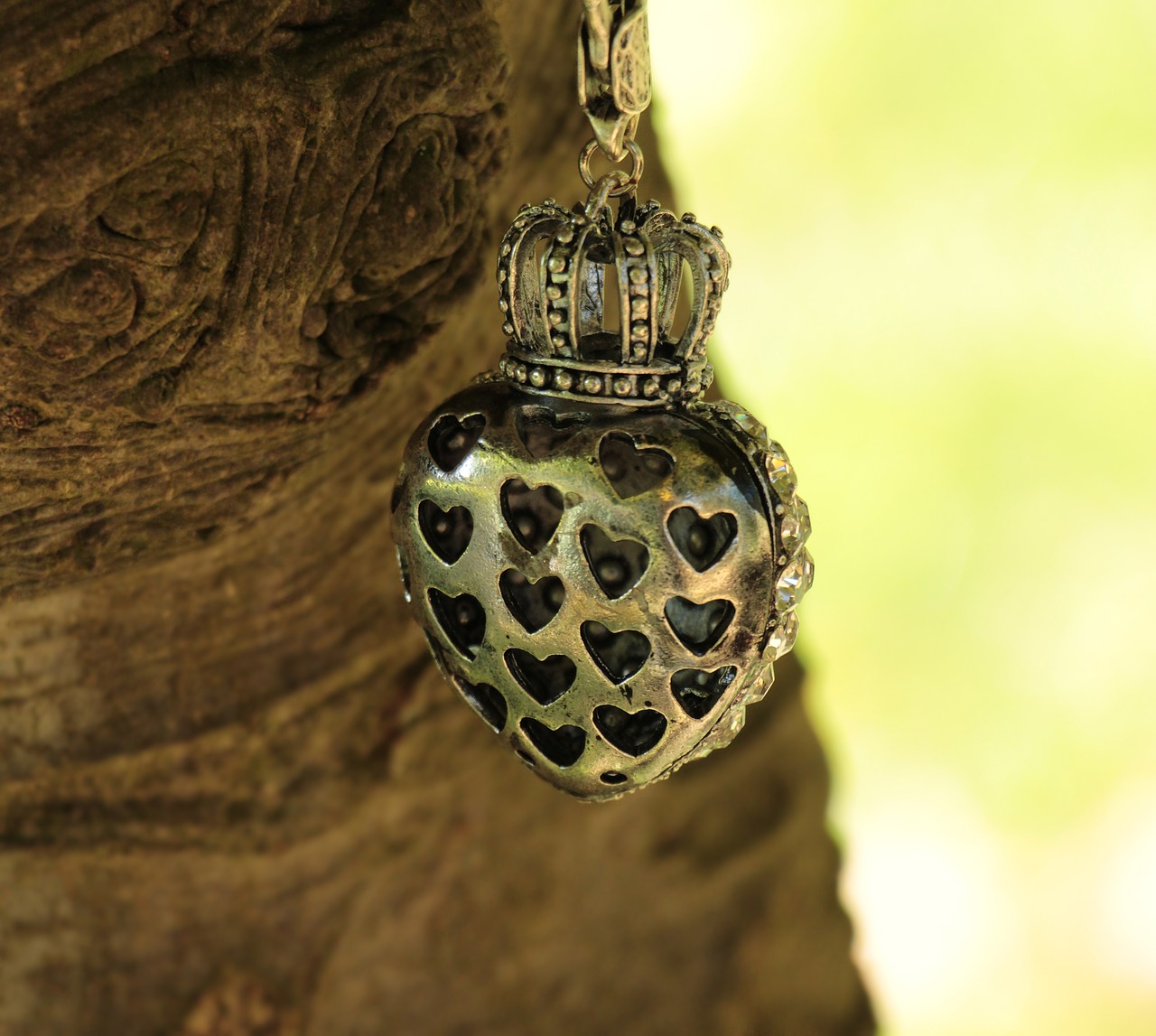 Image - heart crown tree rhinestone