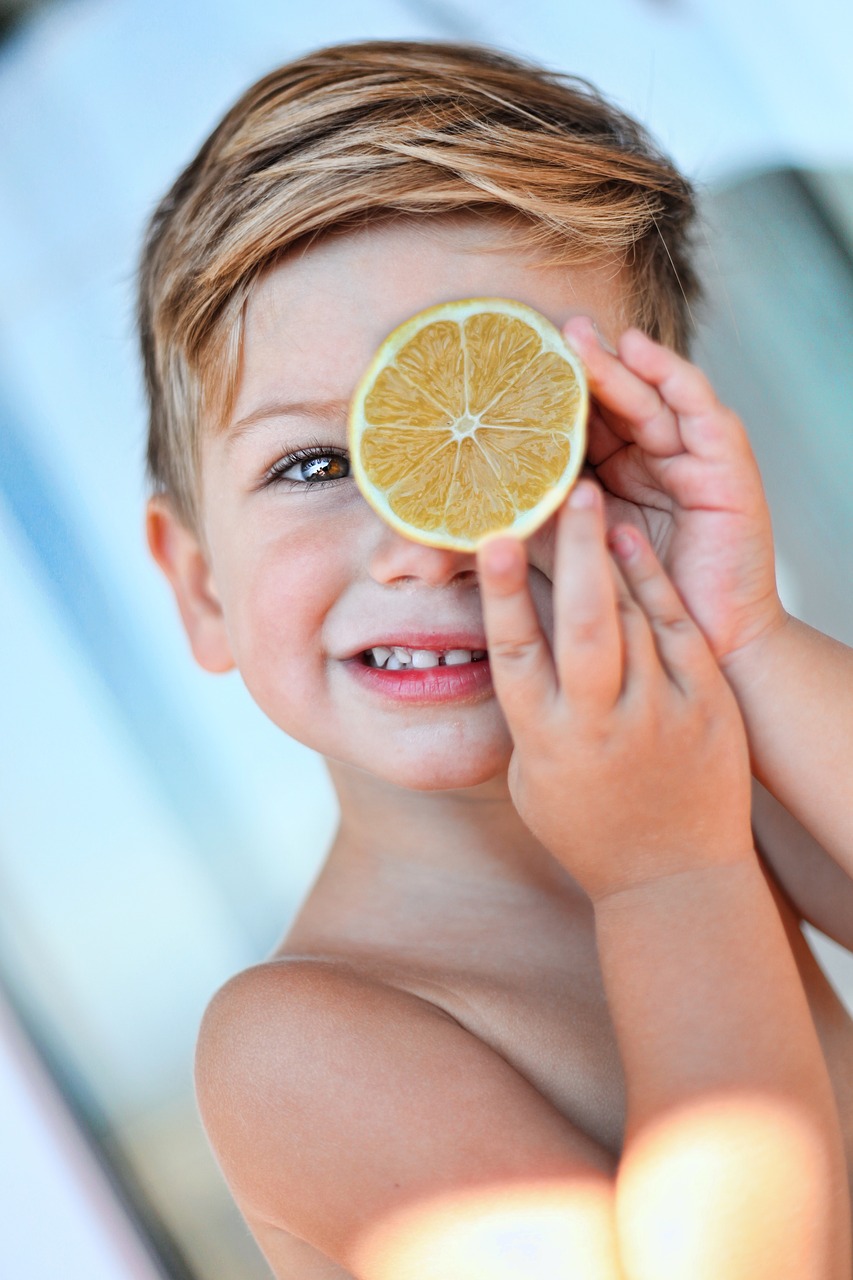 Image - lemon kid boy child cute fruit