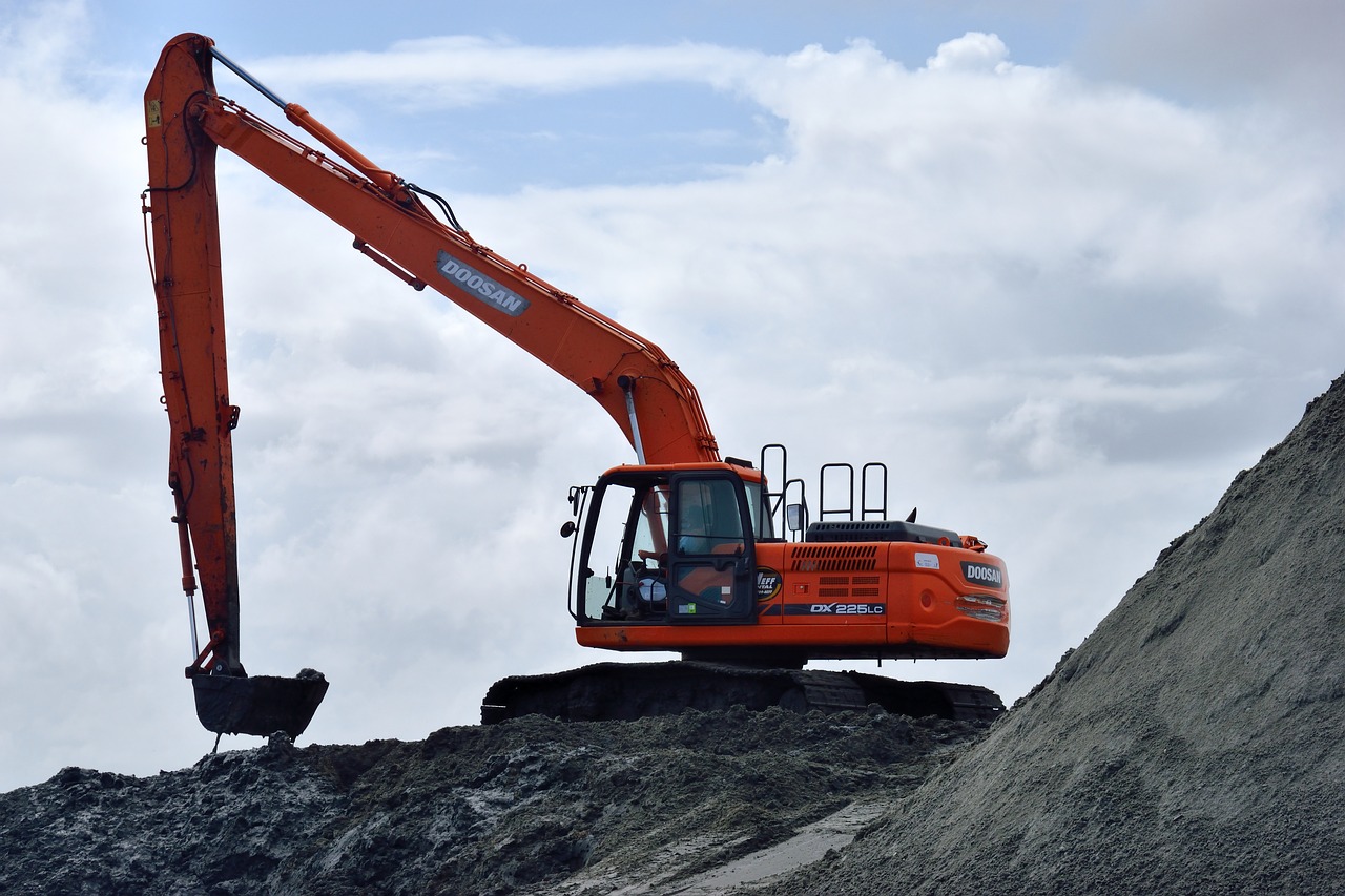 Image - backhoe construction site