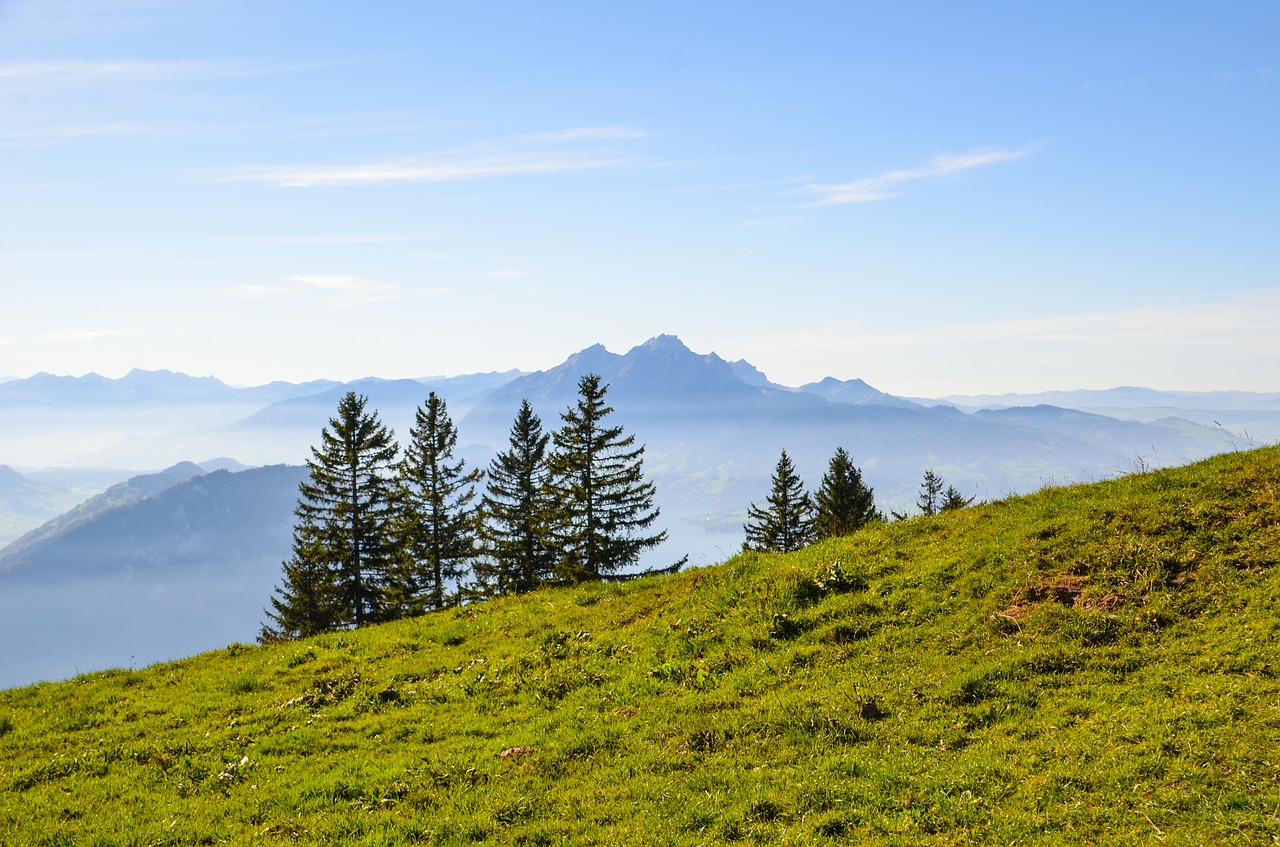 Image - golden autumn alpine hike sun mist