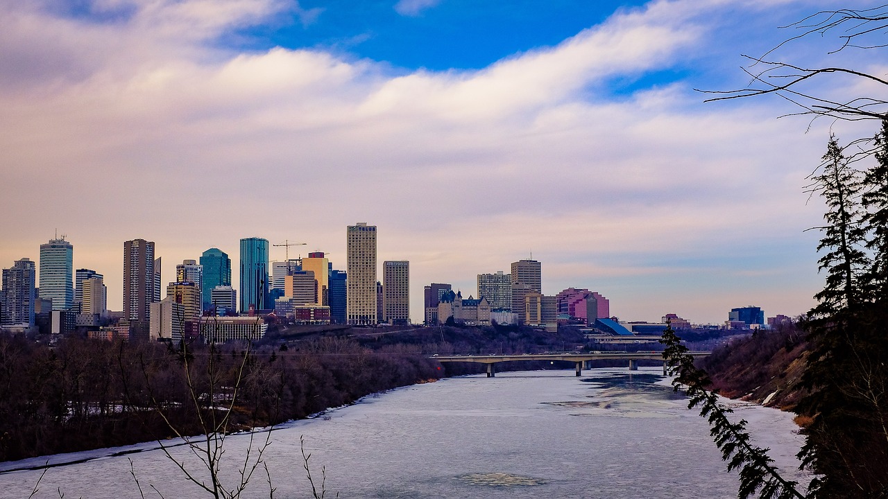 Image - city edmonton downtown river