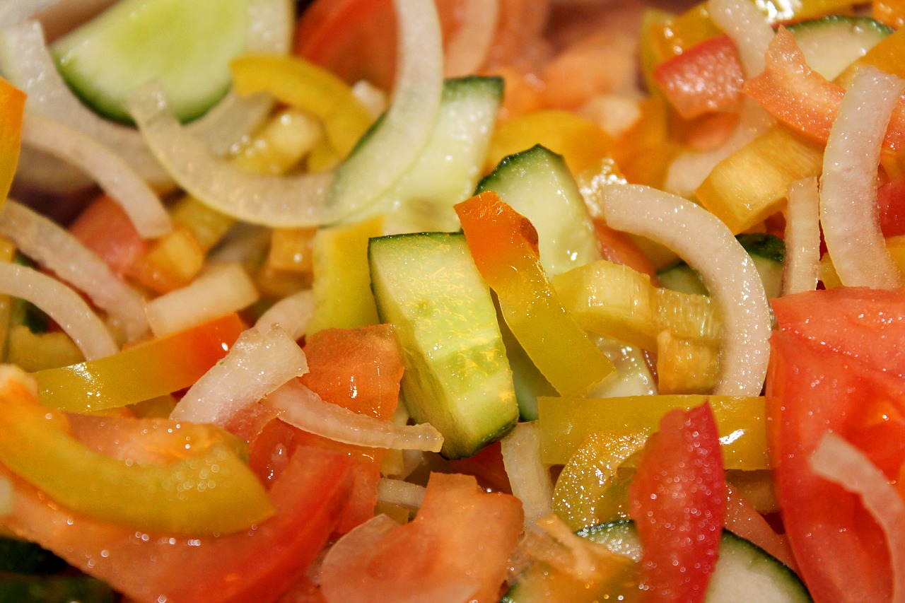 Image - salad vegetables chopped vegetables