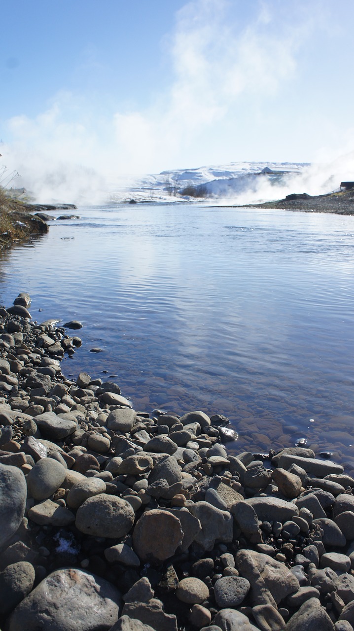 Image - steam river iceland water travel
