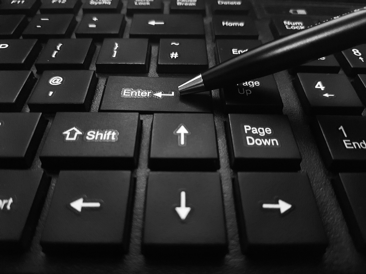 Image - enter keyboard black button