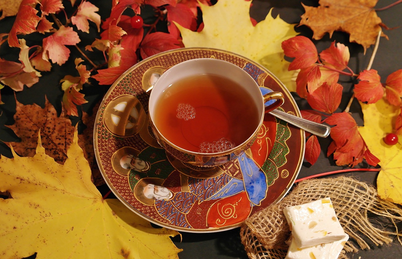 Image - tee tea time teacup hot autumn