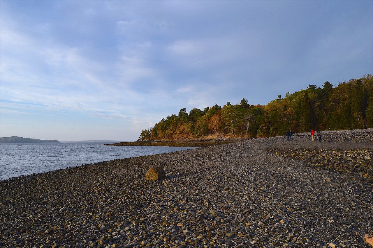 Image - sunset shore rocks ocean