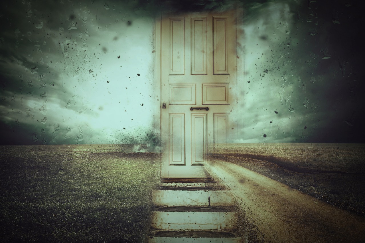 Image - fantasy storm surreal door