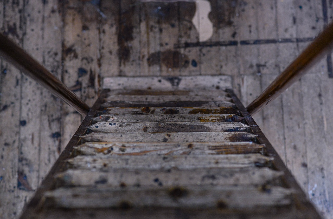 Image - old wood stairs steps texture