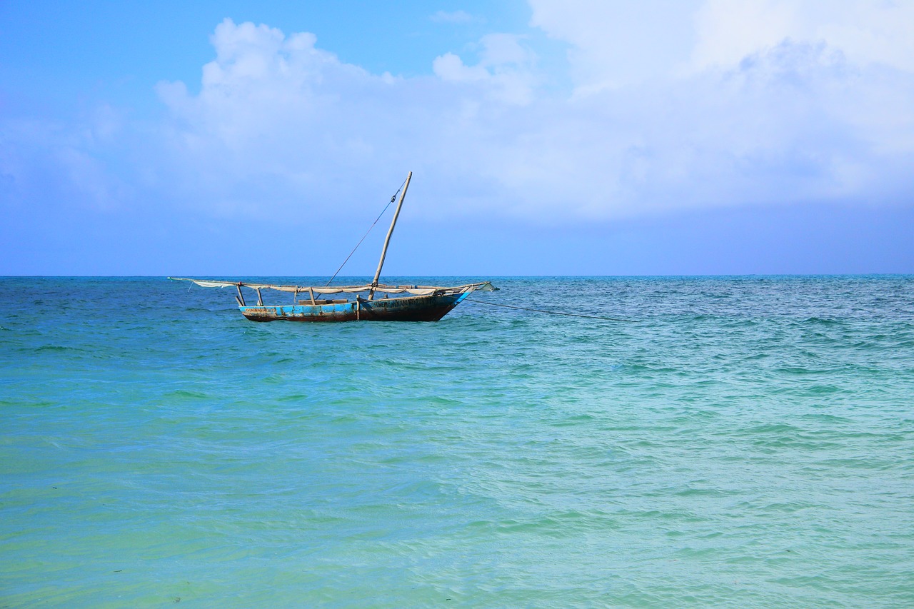 Image - boat dhow zanzibar sea water