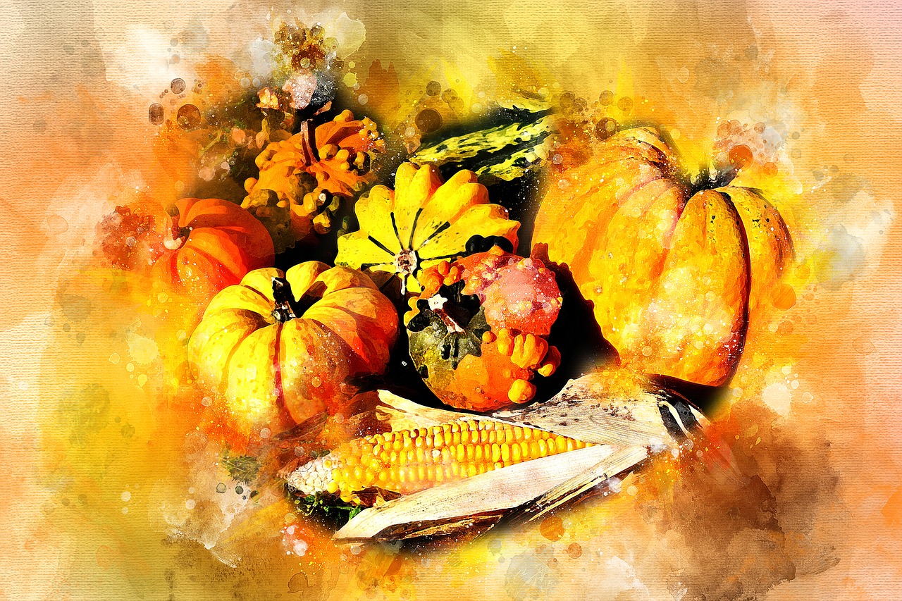 Image - pumpkin autumn corn harvest