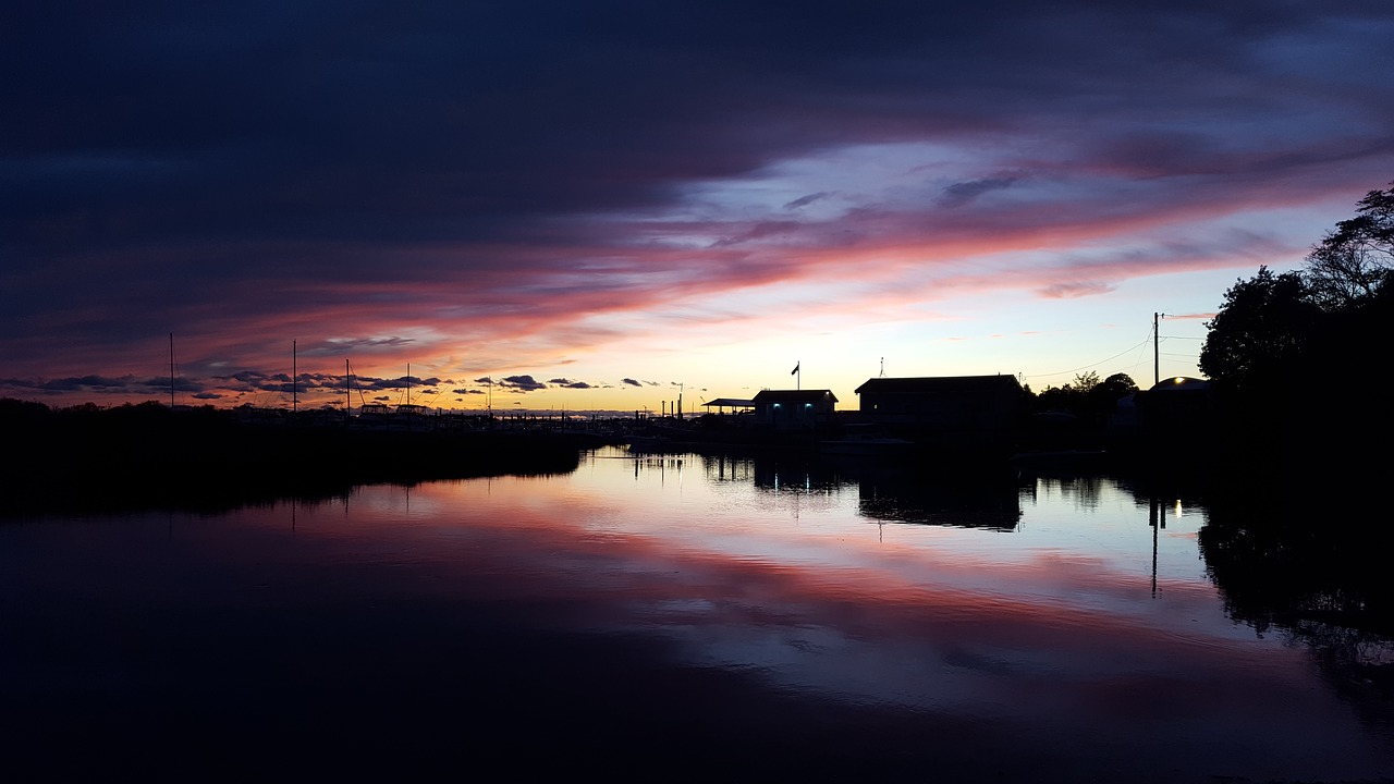 Image - clinton connecticut harbor sunset