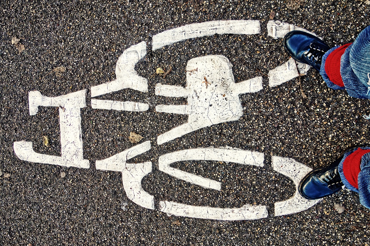 Image - bicycle icon traffic sign road