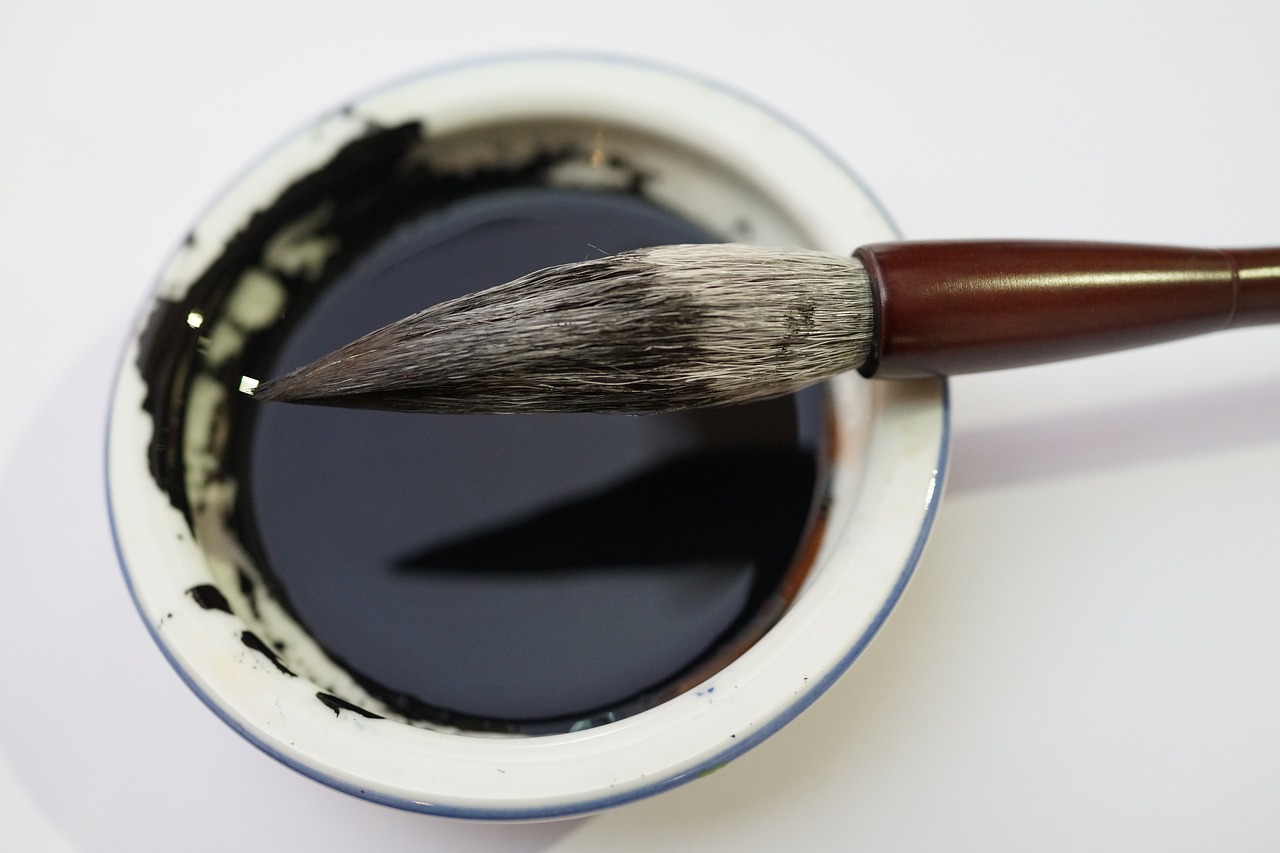 Image - calligraphy brush ink well