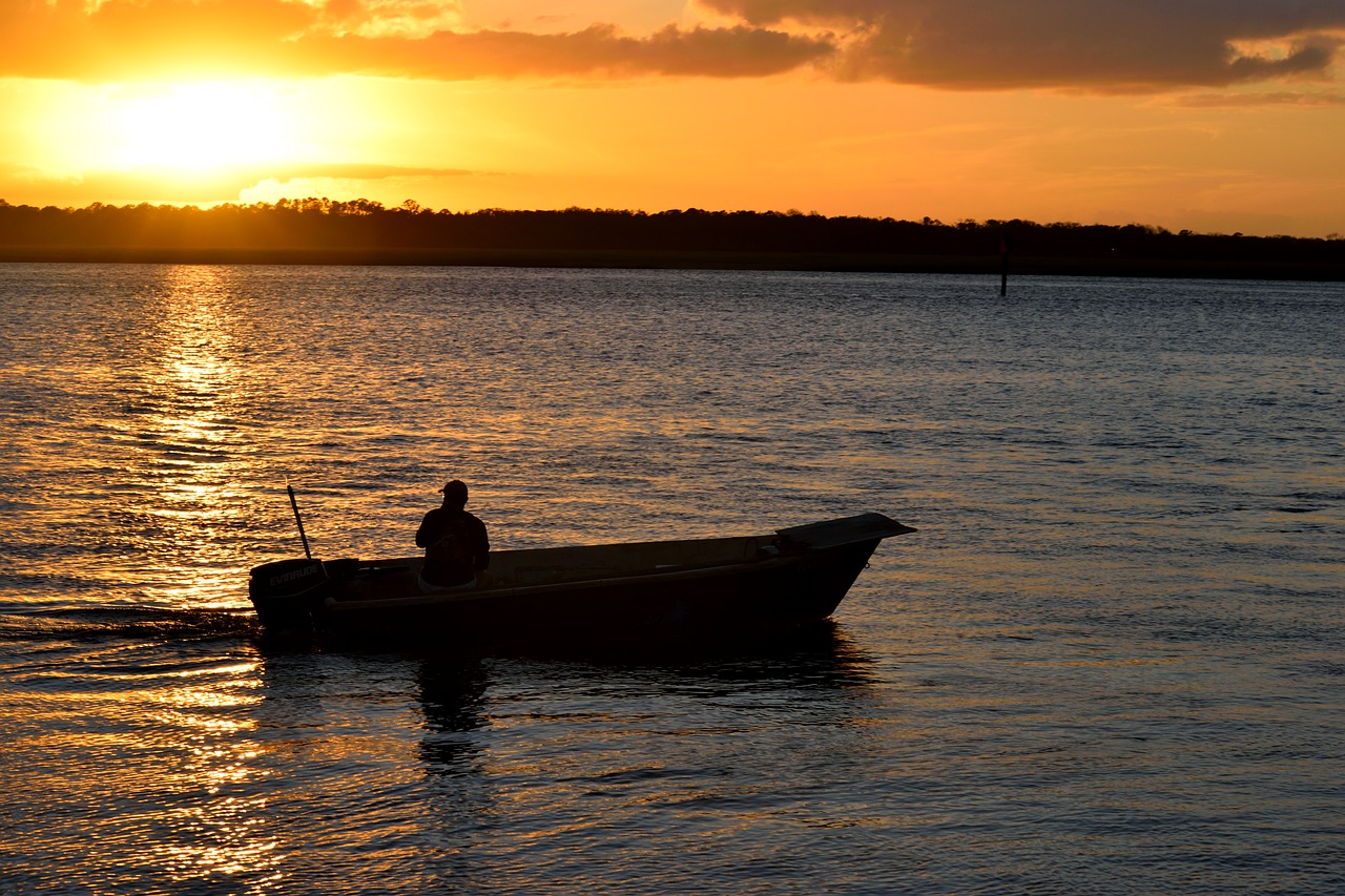 Image - sunset river vilano beach florida