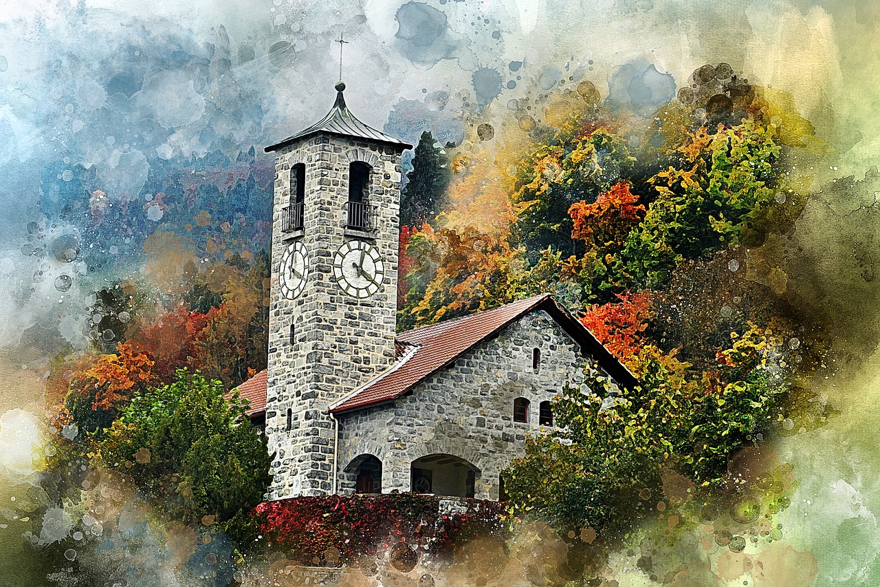 Image - castle forest riddle autumn sky