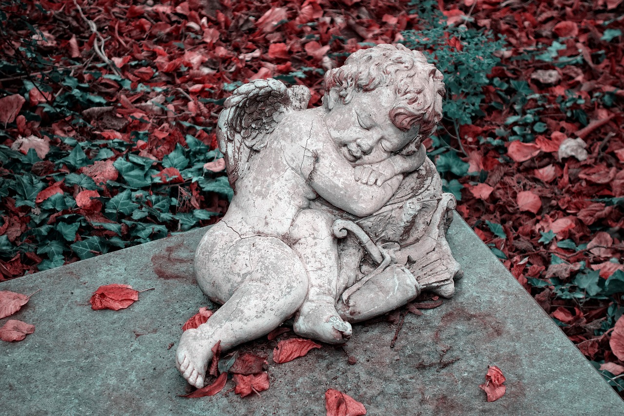 Image - angel cherub sculpture tombstone