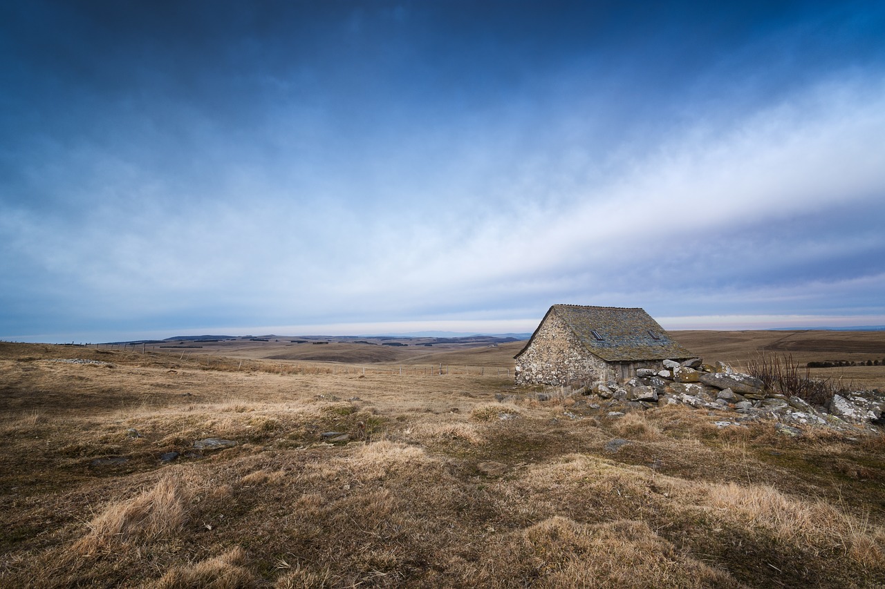 Image - aubrac landscape hiking promenade