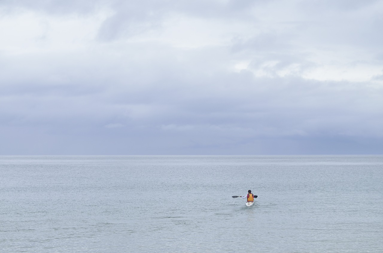 Image - kayak ocean atlantic grey blue