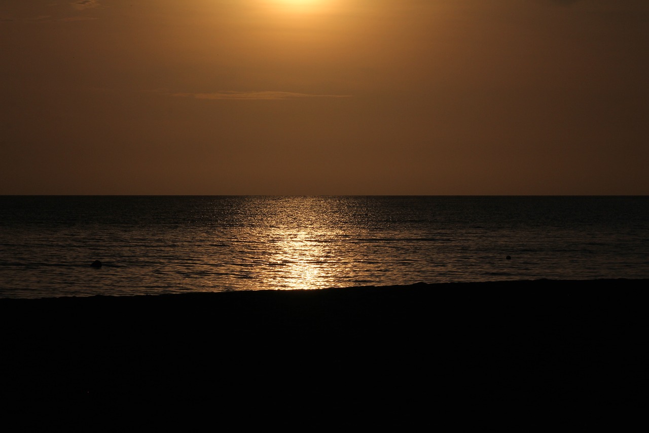 Image - beach sun sea sundown tropical