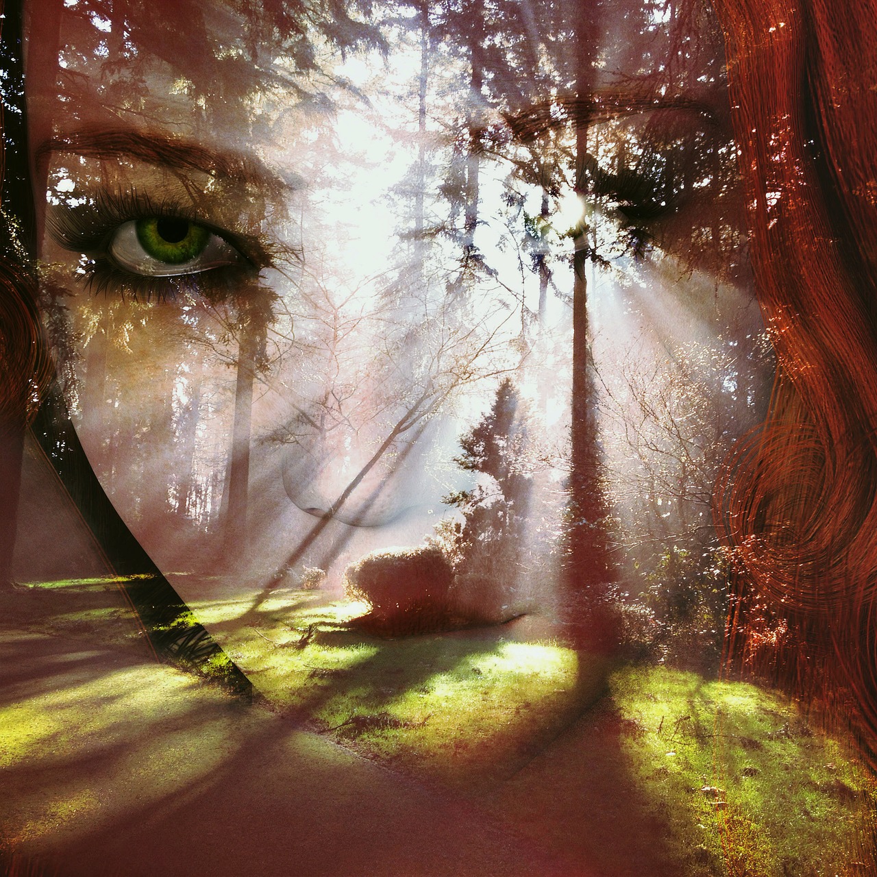 Image - face forest woman artistic